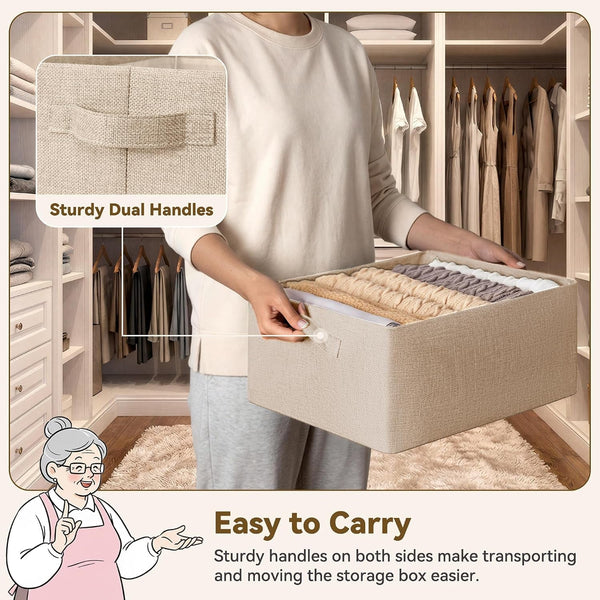 Storage Basket for Shelves, Storage Bins, Light Taupe, 2-Pack3
