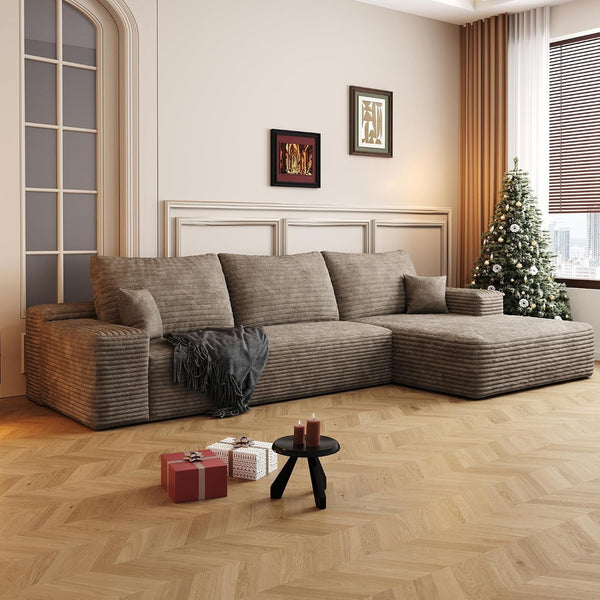 108" Sectional Couches for Living Room Modern Modular Sofa with L-Shape Couchs Upholstered Boneless Couch Deep Seat Sectional Couch with Chaise9