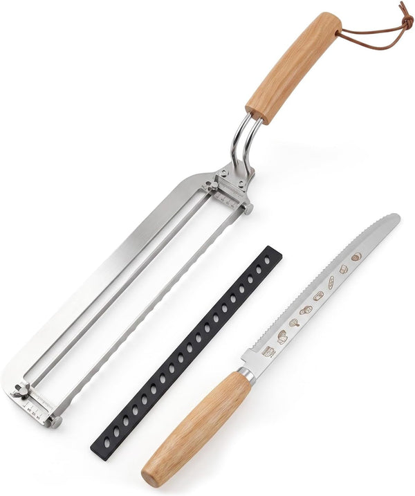 Adjustable Bread Knife for Sourdough, Homemade Bread, 304 Steel, 2-Pc Set1