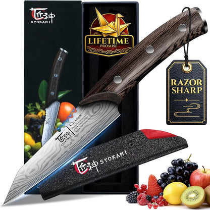 4 Inch Paring Knife with Cover, Chef Knife,Small Kitchen Knife1
