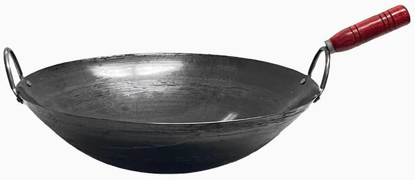 16" Carbon Steel Gourmet Chinese Traditional Wok and Stir Fry Pan with Handles3