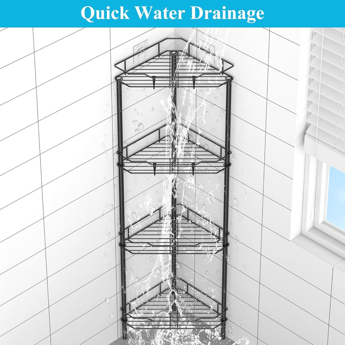 4-tier-floor-standing-corner-shower-caddy-organizer-shelf-with-hooks-bathroom-shelves-stand-rack-black