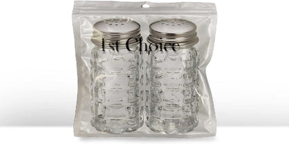 Retro Style Salt and Pepper Shakers with Stainless Tops (2)7