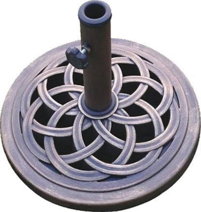 UBP18181-BR 18-Inch Cast Stone Umbrella Base, Made from Rust Free Composite Materials, Bronze Powder Coated Finish1