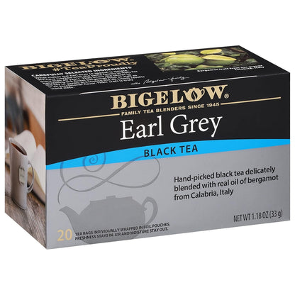 Earl Grey Flavored Black Tea, Kosher, 20 Bags (Pack of 6) | 1.18 Ounces1