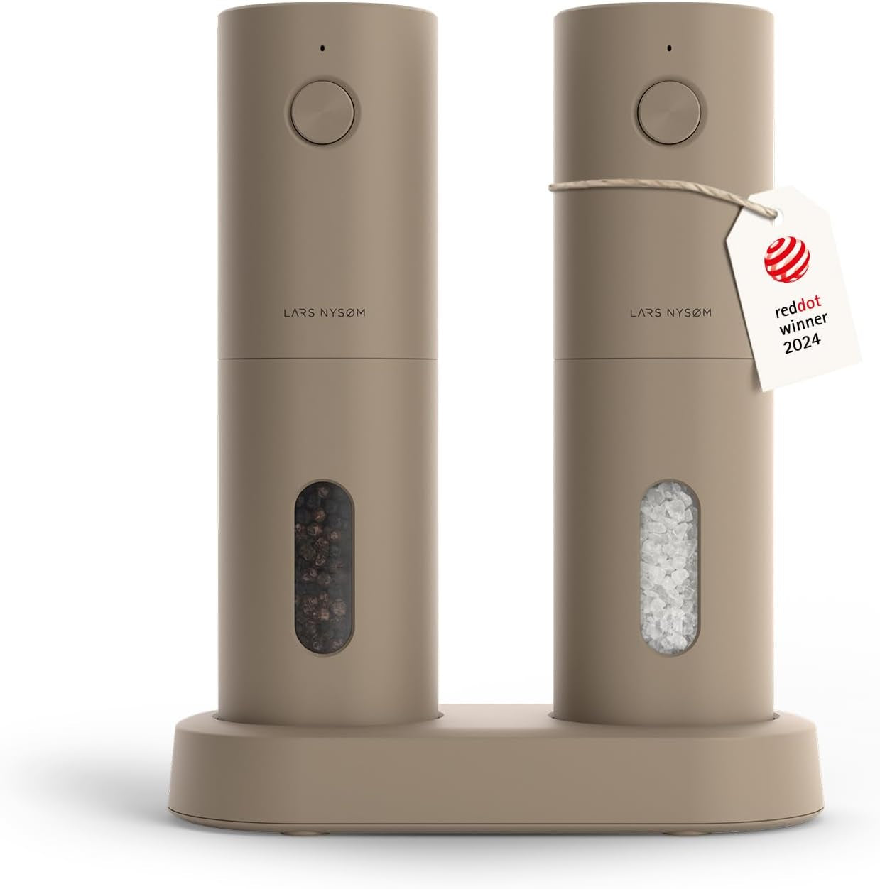 electric-salt-and-pepper-grinder-set-usb-rechargeable-automatic-salt-and-pepper-mills-spice-shakers-refillable-with-led-light-adjustable-coarseness-ceramic-grinder-taupe-brown
