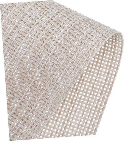 4Pcs Faux Linen Woven Table Placemats Non-Slip Heat Resistant Dining Mats Washable Vinyl Kitchen Tabletop Decor with European Elegant Design3