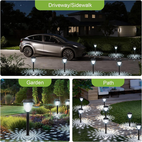 Solar Pathway Lights Outdoor, 10 Pack Solar Lights Outdoor Waterproof for Outside, Garden Decor for Yard, Patio, Landscape, Planter, Walkway, Driveway6
