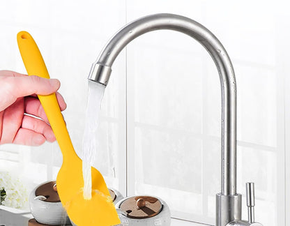 Silicone Spatula Set of 11 Kitchen Utensils with Iron Utensils Holder for Baking, Cooking, and Mixing,Cooking Spatulas Nonstick Cookware，Seamless and Flexible,Dishwasher Safe (Yellow)6