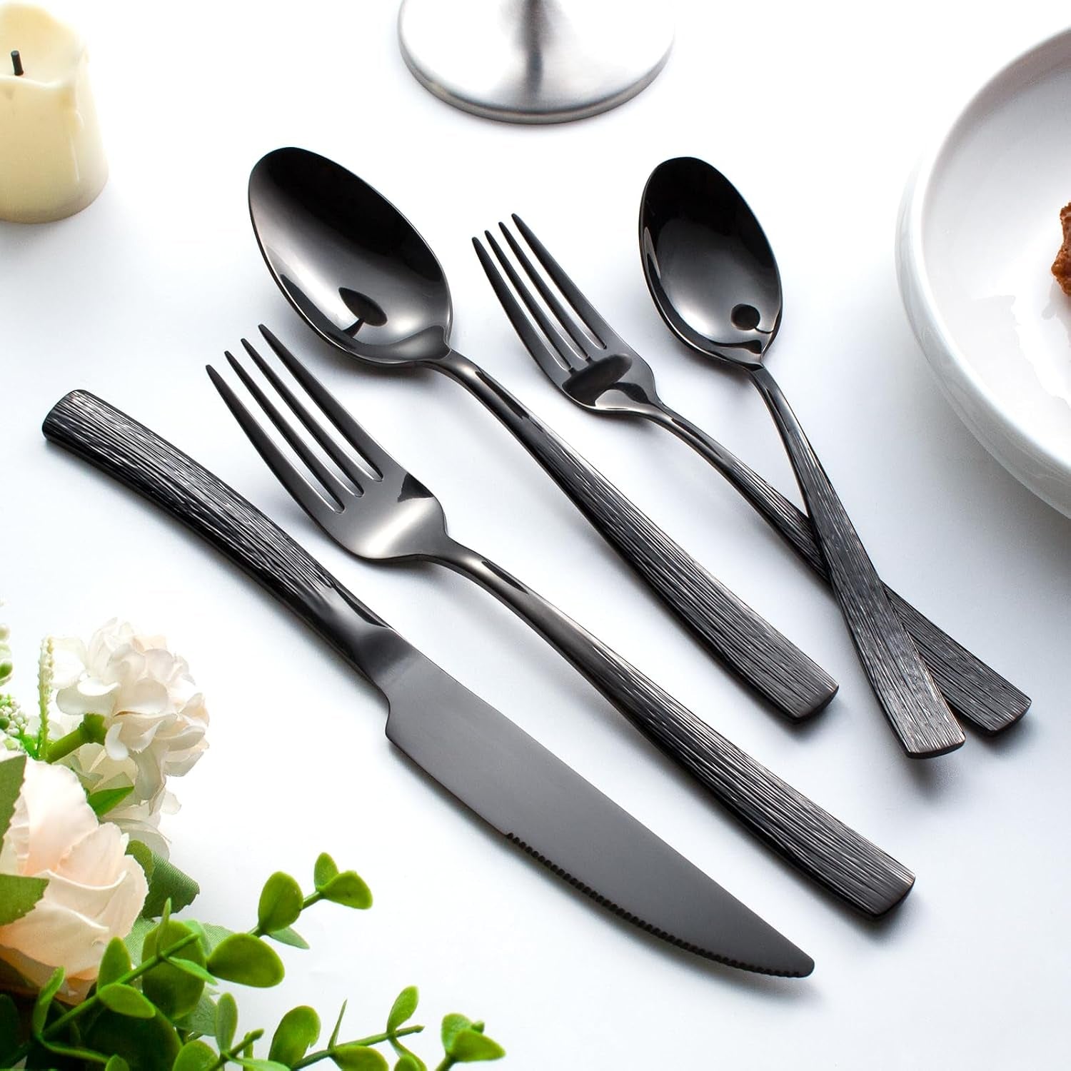 40-piece-black-silverware-set-for-8-18-0-stainless-steel-heavy-duty-ripple-handles-mirror-polished-cutlery-set-for-kitchen-gathering-wedding