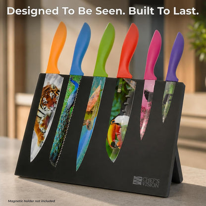 Wildlife Knife Set, Six Colorful Animal Design Kitchen Knives7