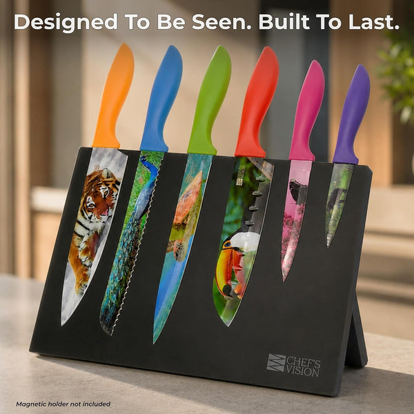 Wildlife Knife Set, Six Colorful Animal Design Kitchen Knives7