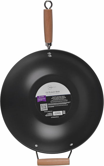 Carbon Steel Non-Stick Wok, Hand Wash Recommended, Easy Clean Kitchen Cookware8