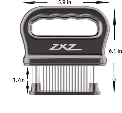 Meat Tenderizer, 48 Stainless Steel Blades for Beef Steak Chicken | 48 Sharp Stainless Steel Needles; Auto-Retractable Safety Cover; Fast Marinating; for Pork Fish Turkey; Dishwasher Safe3