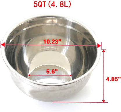 Stainless Steel Mixing Bowl for Baking Cooking and Food Storage Metal Kitchen Aid Mixing Bowls 5 Quart9