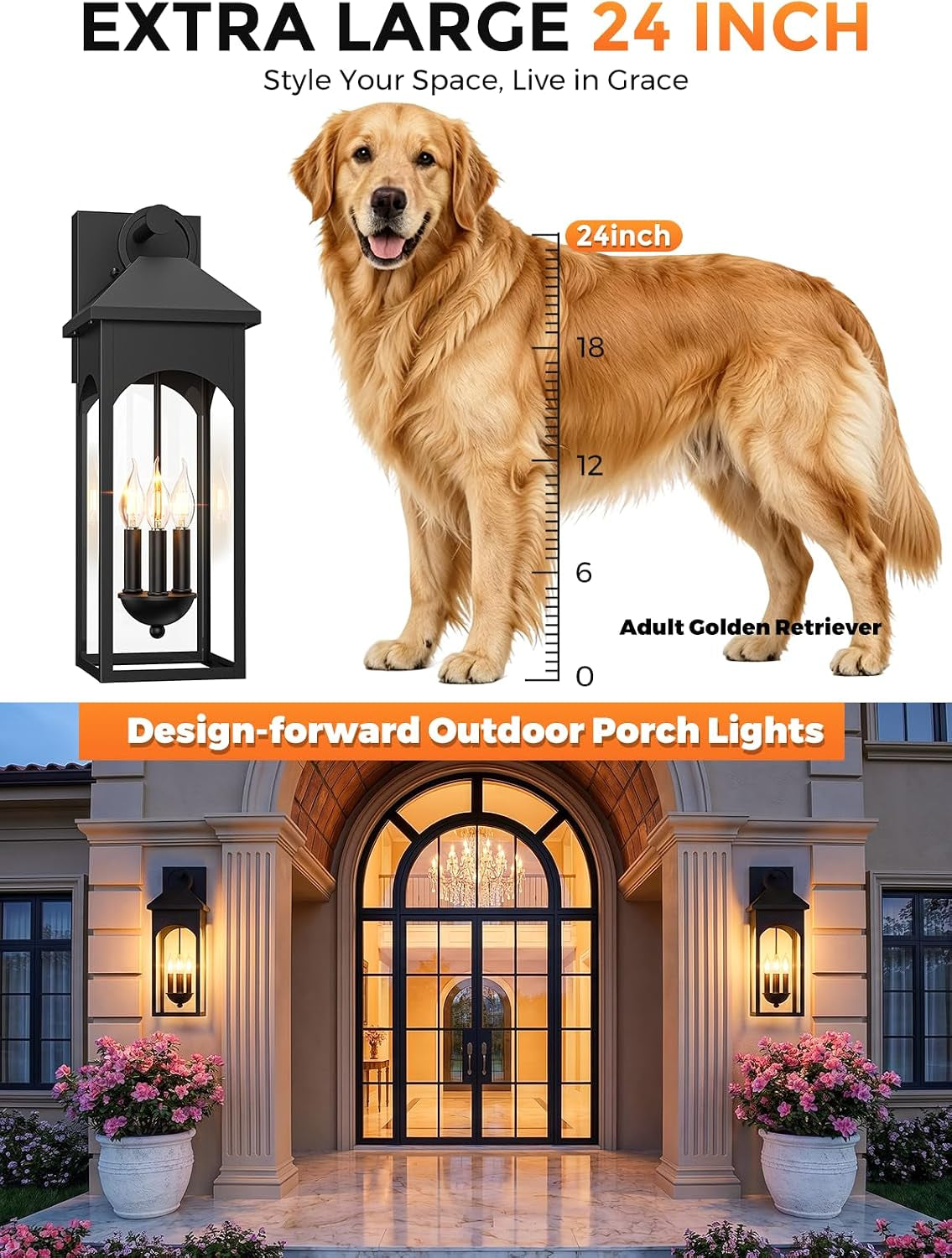 outdoor-wall-lights-extra-large-24-inch-porch-lights-modern-matte-black