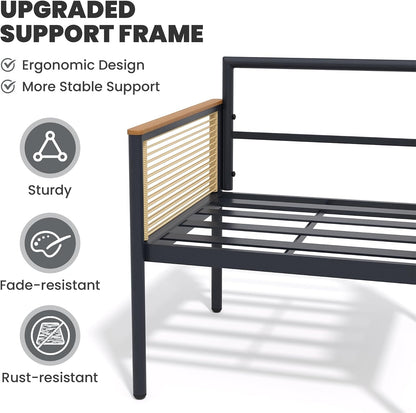 Patio Furniture Set for 4, Metal Outdoor Furniture Set with Table6