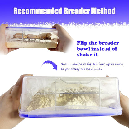 Batter Bowl with Lid, Breading Container, Just Flip6