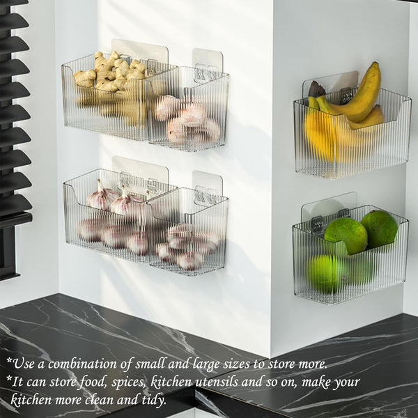 Adhesive Cabinet Door Organizer, 2 Pack Wall Shower Caddy, Clear6