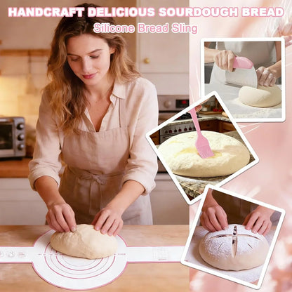 Beginner Sourdough Starter Kit, Sour Dough Kits with Sourdough Starter Jar | Sour Dough Bread Starter Kits with Glass Jar, Bread Proofing Basket, Sourdough Bread Making Tools Gifts for Bakers Women Mom4