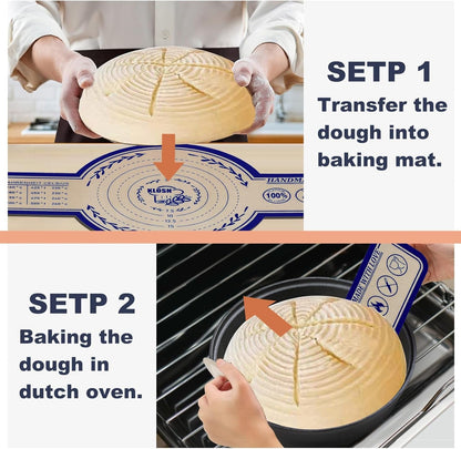 Large Silicone Bread Sling for Dutch Oven, 2 Pack (10" Round) – Non-Stick & 500°F Heat Resistant Sourdough Mat, Easy to Clean, Reusable Food-Grade Sourdough Sling – Fits 7 Qt and up Dutch Ovens4