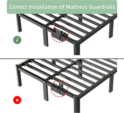 Queen Bed Frame, 14 Inch Heavy Duty Steel Platform, Noise-Free9