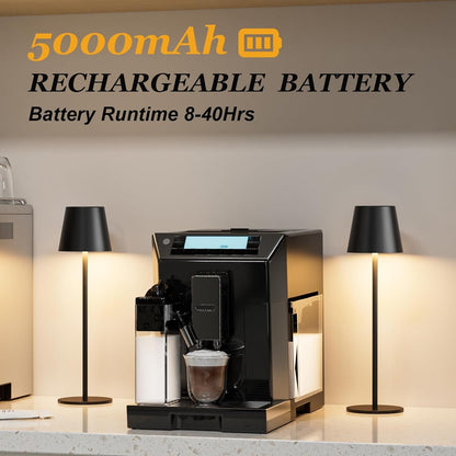 Rechargeable Table Lamp, Cordless Battery Operated Lamps, Black3