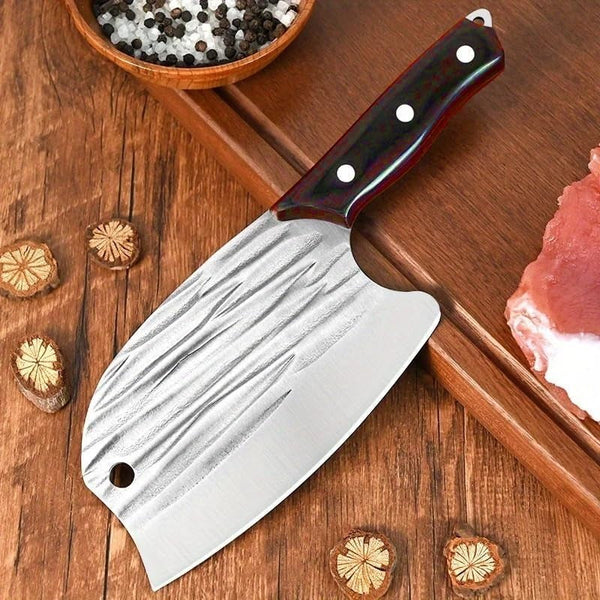 Meat Cleaver,Cleaver Knife Ebony Handle 5Cr13Mov Steel Forged Knife Handmade Slicing Knife Kitchen Boning Knife Butcher Knife, LAMAJIGA58447
