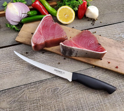 Prodigy Series 7.5-Inch Curved Flexible Fillet Knife – High-Carbon Stainless Steel Blade, Ergonomic Non-Slip Handle for Fish and Meat Filleting & Deboning4