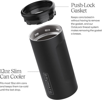 Hopsulator Slim Can Cooler Insulated for 12Oz Slim Cans | Skinny Can Insulated Stainless Steel Drink Holder for Hard Seltzer, Beer, Soda, and Energy Drinks (Sage)2
