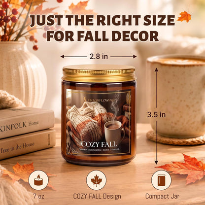 Cozy Fall Candles, Pumpkin Spice Scented5