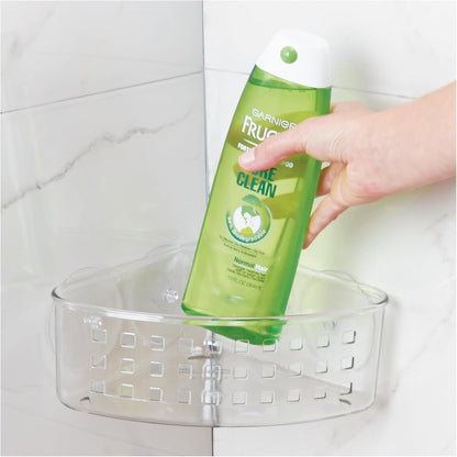 Plastic Suction Cup Corner Shower Basket, Clear5