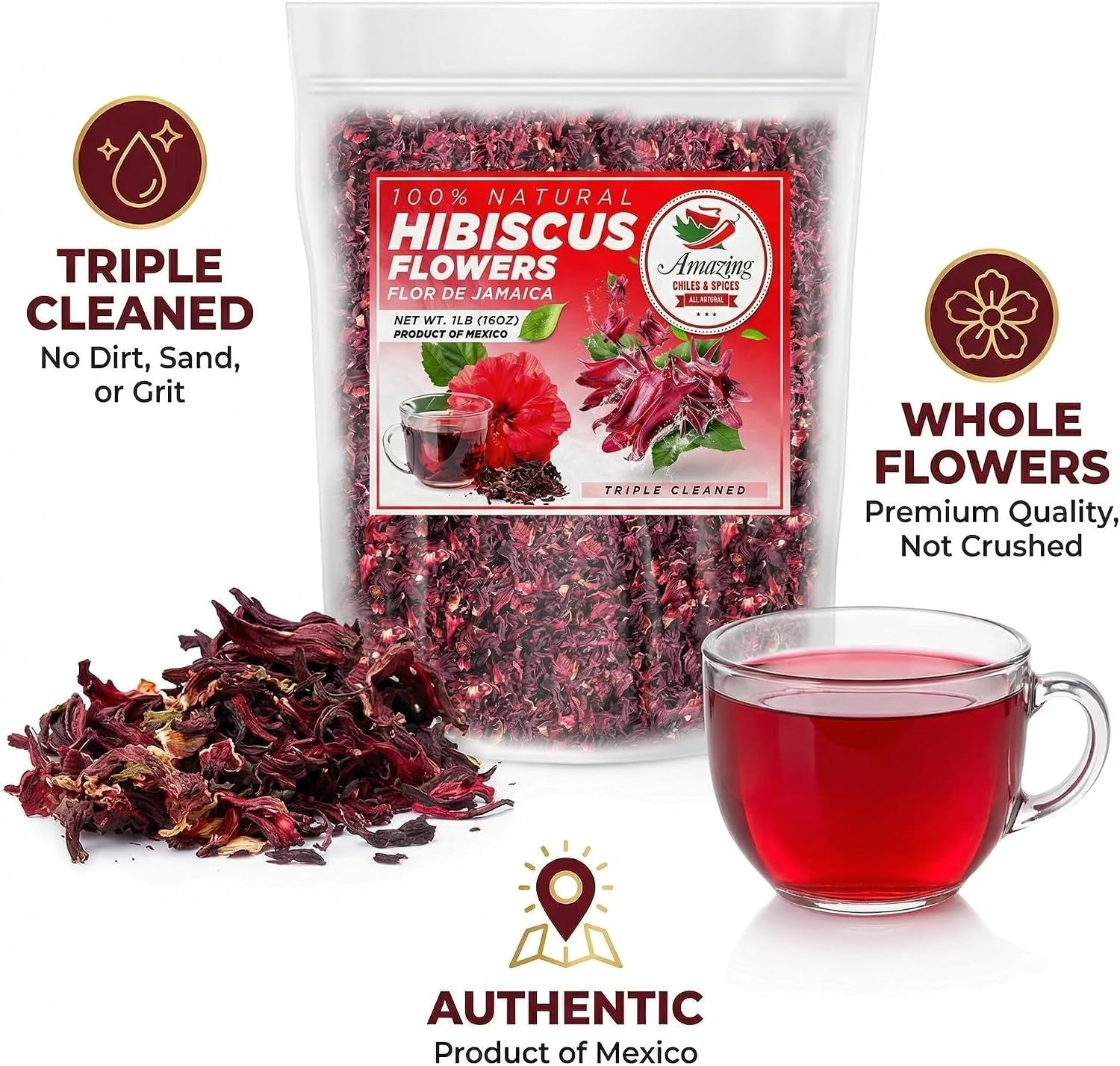 hibiscus-flowers-1lb-16oz-all-natural-triple-cleaned-whole-soft-flowers-and-petals-flor-de-jamaica-great-for-hot-or-iced-tea-and-agua-fresca-by-amazing-chiles-and-spices-caffeine-free-tart-petals-triple-cleaned-brew-hot-or-iced-hibiscus-tea-sorrel-cocktails-all-natural-resealable-bag