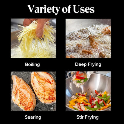 Stainless Steel Flat Bottom Wok Pan, Professional Traditional Stir Fry Cookware W/Domed Lid & Spatula, Low Maintenance Rust & Scratch Resistant for Induction Gas Electric Stove Top9