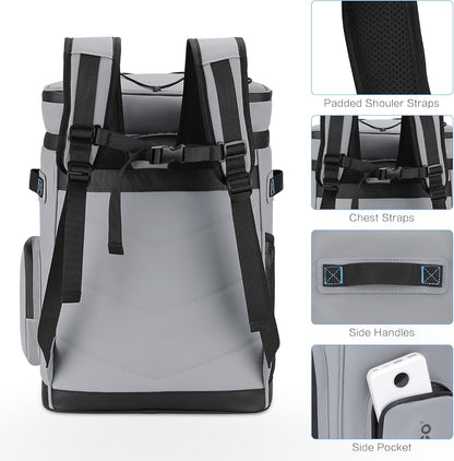 Large Waterproof Insulated Cooler Backpack, 30L, 48Cans | Men & Women, Leak Proof, for Camping, Beach, Fishing, Picnic, Travel, Outdoor6