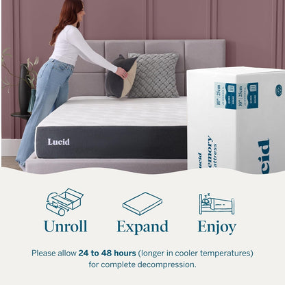 ® 10" Medium Gel Memory Foam Mattress – Bamboo Charcoal & Cooling Gel – Fiberglass Free – Bed in a Box – Certipur-Us® Certified – King Size8