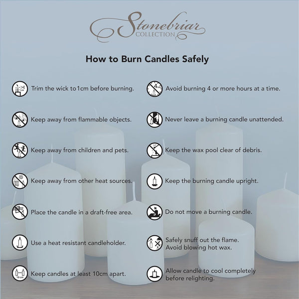 Unscented White Tall Pillar Candles, 65 Hour Burning Candle Pillars, Perfect for Decor, Weddings, Emergencies 3" X 6", 6 Count10