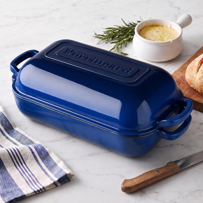 Large Cast Iron Dutch Oven Dome Pot with Lid, Enameled Bread Oven, Bread Pan for Homemade Sourdough Bread Baking, 6QT, Blue5