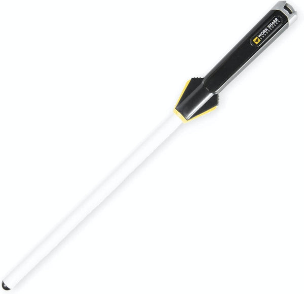 Kitchen Ceramic Honing Rod - Angle Guided - for Chef, Santoku, Paring, & Serrated Knives Black1