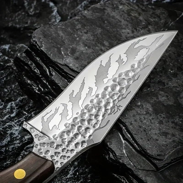 Meat Cleaver,Cleaver Knife, Stainless Steel Boning Knife Handmade Forge Knife Meat Cleaver Kitchen Chef Knife Butcher Knife Wooden Handle Kitchen Supplies4