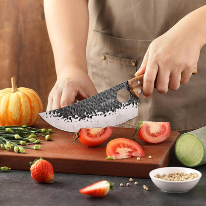 Butcher Knife Set, Hand Forged Kitchen Knife Set for Home,Bbq, and Camping3
