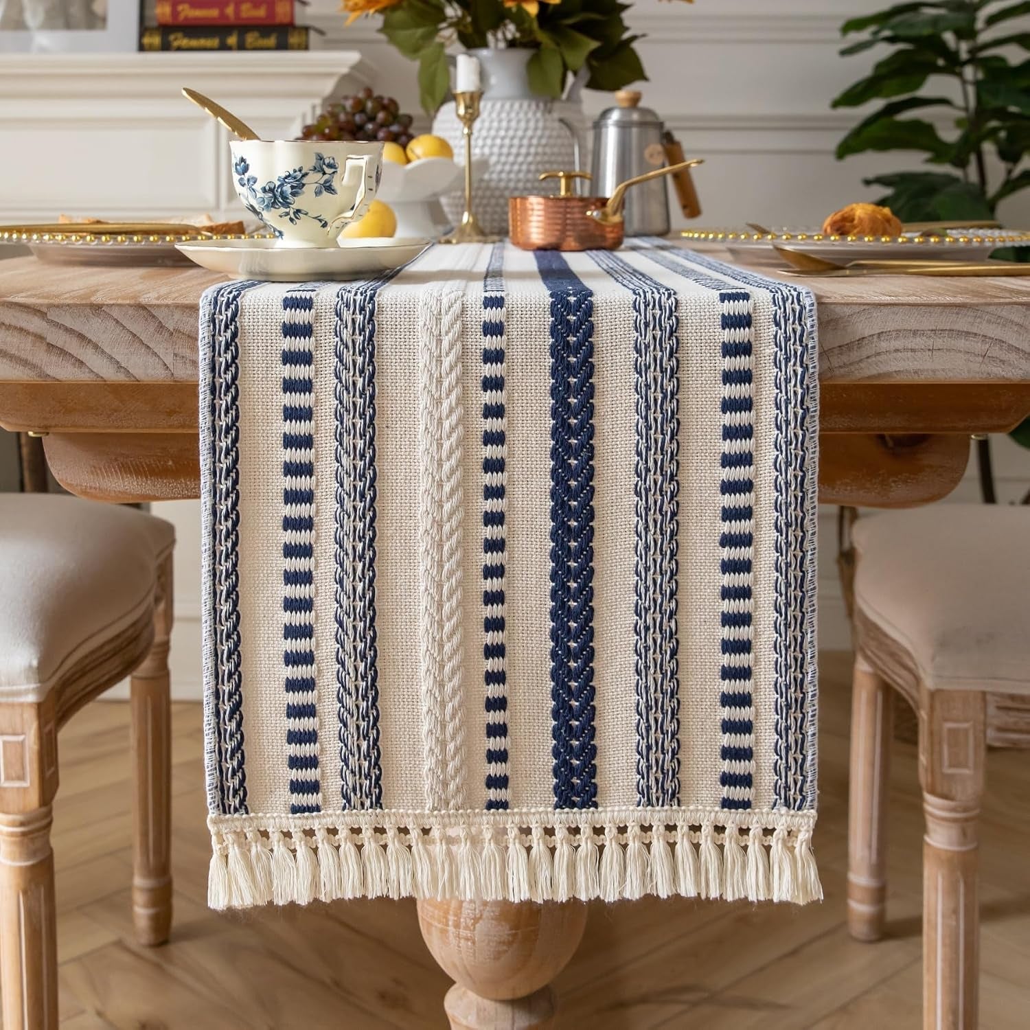 boho-table-runner-108-inchs-long-navy-blue-and-beige-cotton-linen-blend-woven-modern-rustic-farmhouse-decorative-dresser-and-coffee-table-runner-for-kitchen-dining-room-home-decor