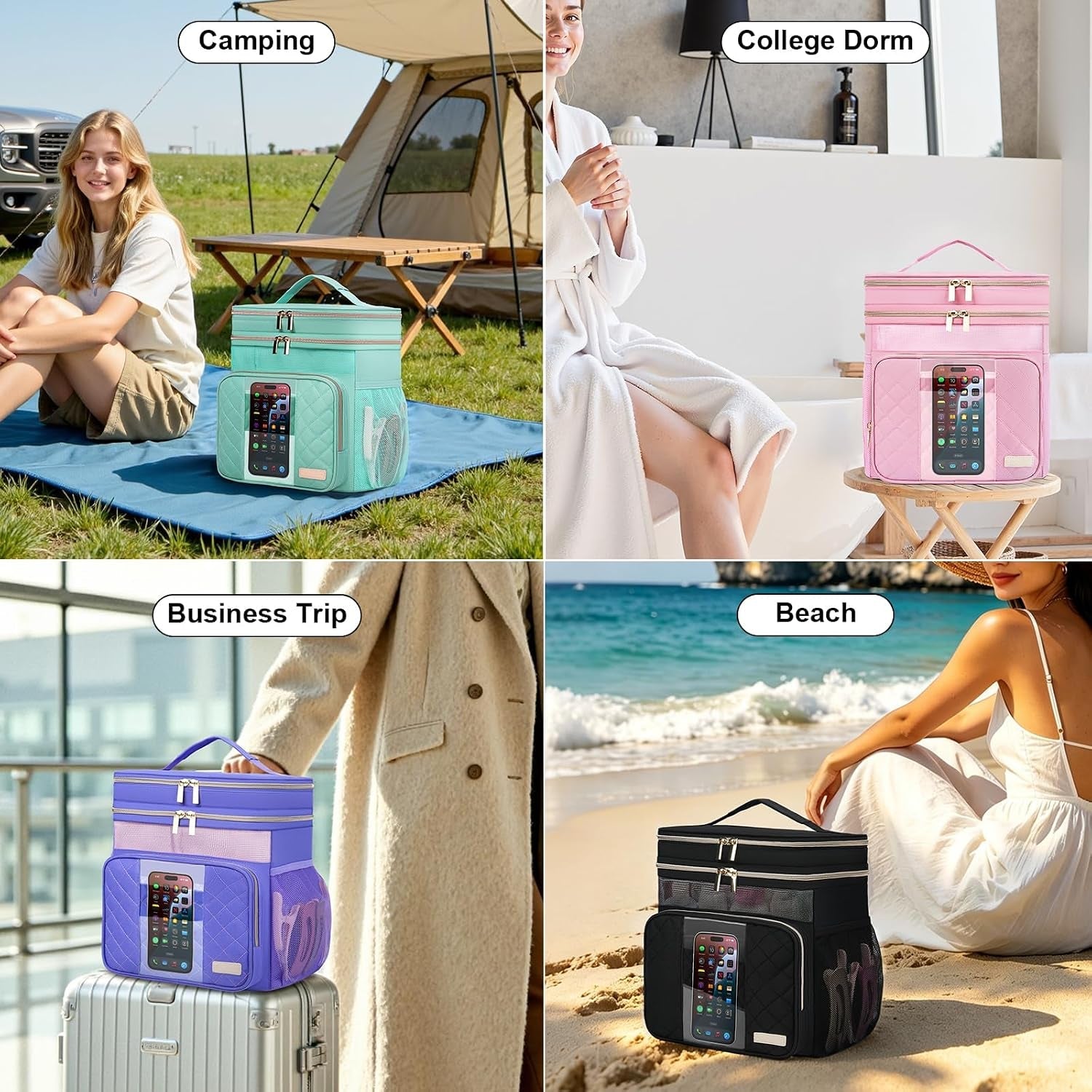 large-toiletry-bag-for-women-men-portable-shower-caddy-college-dorm-essentials-2-layers-quickly-dry-mesh-bathroom-tote-bag-hanging-makeup-organizer-bag-for-travel-gym-camping-black