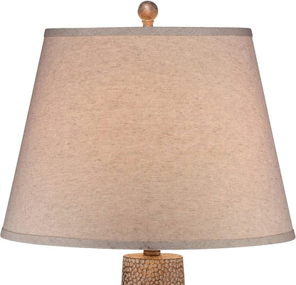 Bentley 29" Tall Table Lamps Set of 2 Brown Leaf Hammered Pot Rustic7