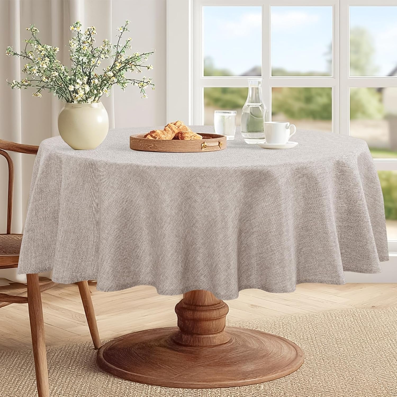 round-table-cloth-faux-linen-farmhouse-tablecloth-wrinkle-stain-resistant-table-cover-for-kitchen-dining-holiday-party-dinner-stone-108-inch-round