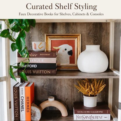 4-7 Pieces Fashion Decorations Book Set. Premium Aesthetic Faux Books for Room Decor. (4) | Refined Modern Look - Not Real, No Pages inside - Arrives Flat, Tool-Free 2-Min Setup7