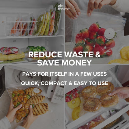 Reusable Vacuum Sealer Bags for Food - 30 Bpa-Free Small (8 X 10 In) Food Storage Bags, Freezer, Microwave - Odor-Resistant, Leak-Proof - Compatible with  Vacuum Sealers6