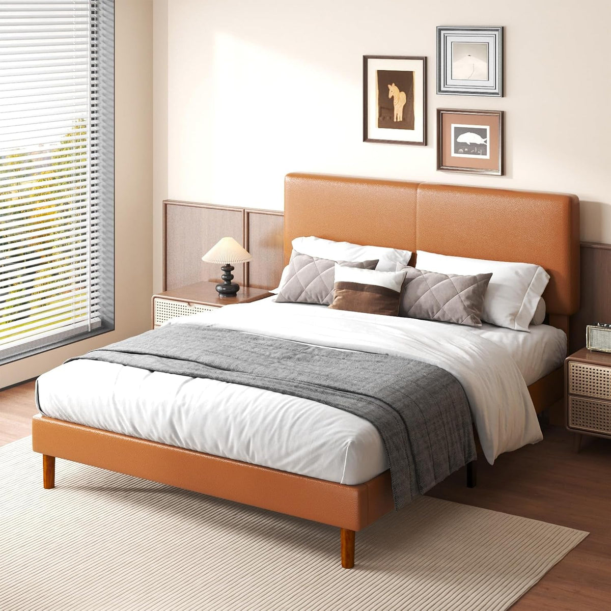 queen-upholstered-platform-bed-frame-with-headboard-faux-leather-modern-bed-frame-with-wood-slat-support-no-box-spring-needed-easy-assembly-orange-brown