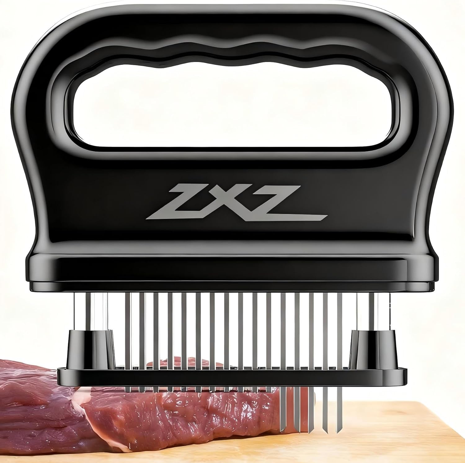 meat-tenderizer-48-stainless-steel-blades-for-beef-steak-chicken-48-sharp-stainless-steel-needles-auto-retractable-safety-cover-fast-marinating-for-pork-fish-turkey-dishwasher-safe