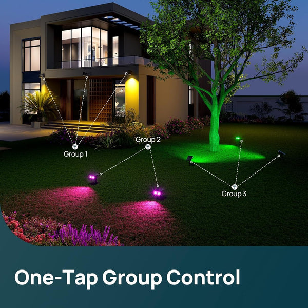 Smart Solar Spot Lights Outdoor SL5C, IP67 Halloween Lights Outdoor8